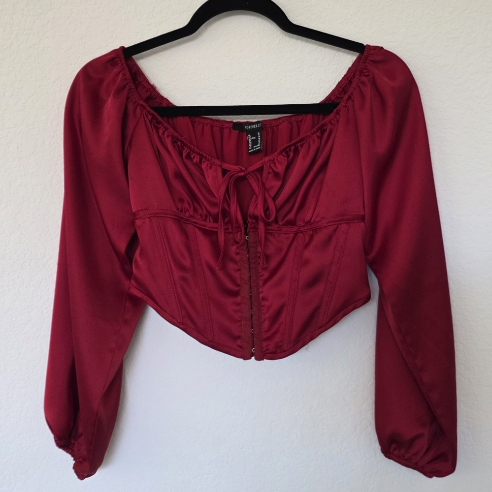 Red Off Shoulder Longsleeve